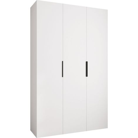 Armoire Hartford 573, Blanc, 246x150x52cm, Portes d'armoire: Avec des charnières, Nombre d'étagères: 7 (1/5)