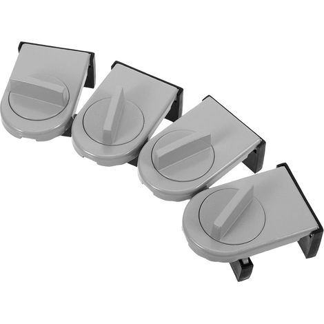 Lot de 4 Verrous de Sécurité Réglables en Alliage d'Aluminium Argenté pour Fenêtres Coulissantes Barres de Protection Anti-Effraction Limiteur de Porte Coulissante pour Maison