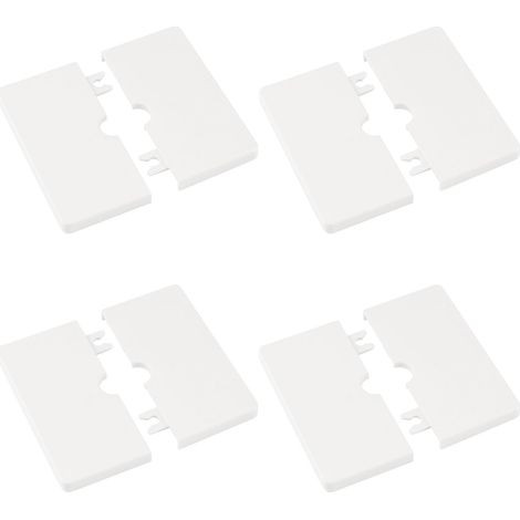 4 pièces de bride murale carrée fendue, plaque d'escutcheon autocollante ABS pour robinet, accessoires de décoration avec trou de 30 mm/1,2 pouces de diamètre (blanc) (1/5)
