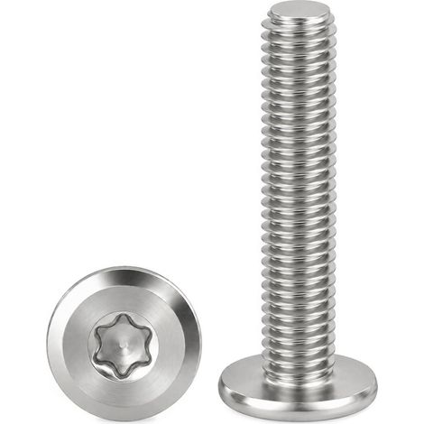 10 Pièces Vis Torx M8x35mm, Vis Inox à Tête Plate Mécaniques (1/5)