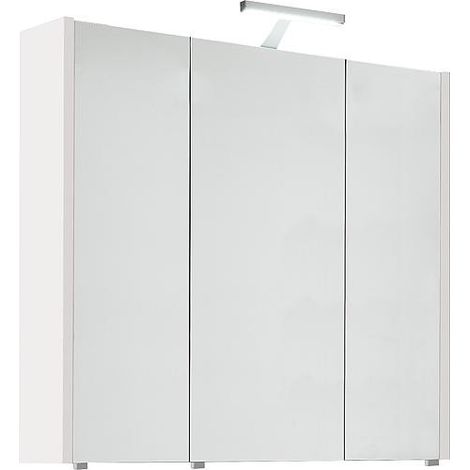 Armoire à glace avec éclairage blanc brillant 3 portes 850x750x188mm (1/5)