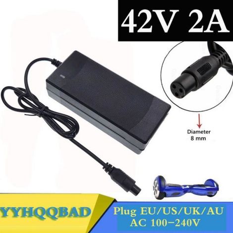 Chargeur Batterie - 42V 2A - Pour Hoverboard - Noir - 1 Piece (1/4)