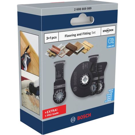 Bosch Boden und Installations Set, Multitool-Sägeblätter, 4-tlg.
