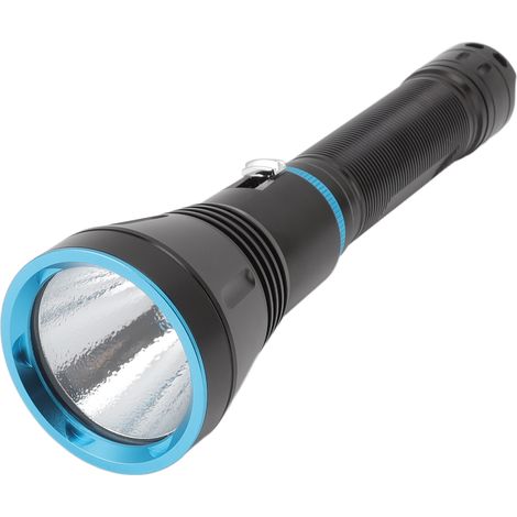 Lampe torche sous-marine professionnelle étanche jusqu'à 150 m, en alliage d'aluminium, idéale pour l'exploration de grottes. (1/5)