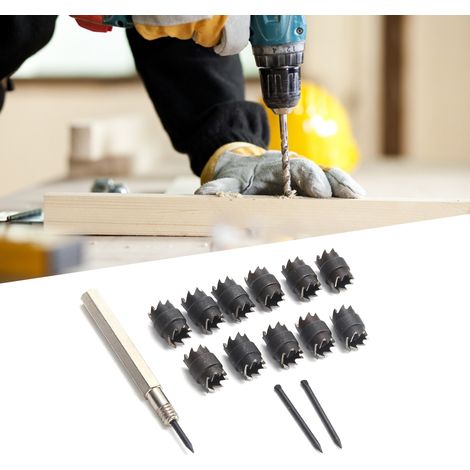Punktschweiß-Schneidset, 13-teilig, 3/8"-Rotationspunktschweiß-Entfernungswerkzeug, Bohrwerkzeug und 2 austauschbare Klingen für das Metallloch-Entfernungswerkzeug mit elektrischer Bohrmaschine. (1/5)