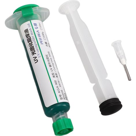 Encre de masque de soudure PCB BGA, 2 pièces, vernis isolant de protection, durcissement UV, résine de soudage pour réparation d'ordinateur et de téléphone portable. (1/5)