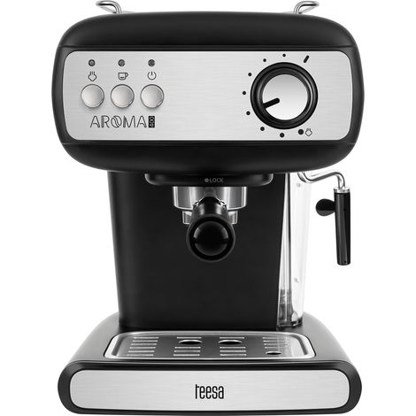Cafetera a presión Teesa Aroma 400 de 850 W + espumador de leche de 15 bares
