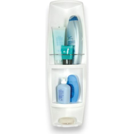 Angoliera doccia 16,5x16,5xH72 cm In polipropilene per bagno (1/2)