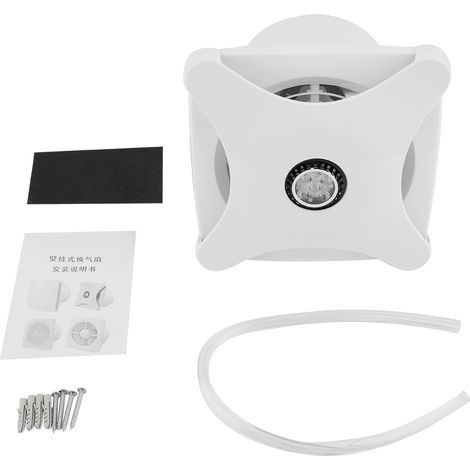 Ventilateur mural salle de bain avec éclairage LED, ventilation d'extraction 220V (1/5)
