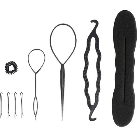 DIY-Haarstyling-Set – Haarknoten- und Zopfaccessoires – 9-teilig für Damen (1/5)