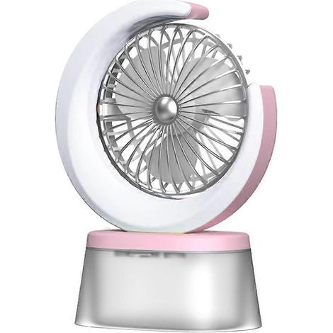 LED ventilateur batterie alimenté silencieux humidifying avec 600 ml tank 3 vitesses réglable USB rechargeable B (1/5)