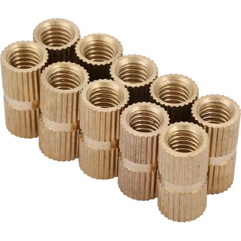 Écrou moleté en cuivre encastré à extrémité fermée de 6 mm, accessoire de fixation, jeu d'écrous moletés encastrés (M614) (1/5)