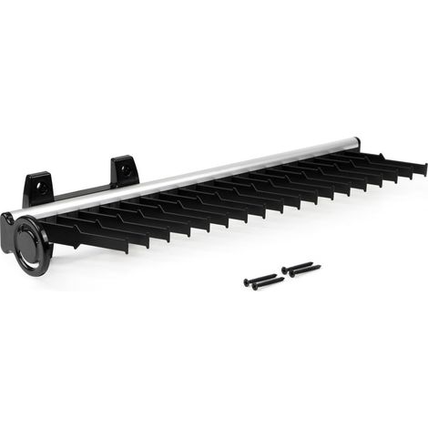 Porte-cravates latéral coulissant pour penderie, aluminium et plastique, finition anodisée mate et noire. 7919962 EMUCA (1/5)
