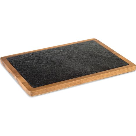 Plateau Ardoise et Bois 33 x 23 cm - Pujadas