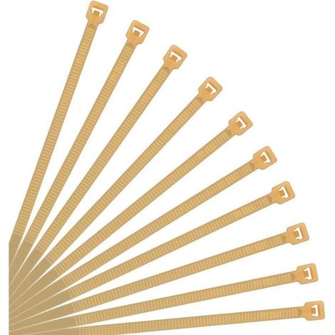 Kabelbinder 500 Stück 18kg UVbeständig 250mm x 3.6mm Gold (1/5)