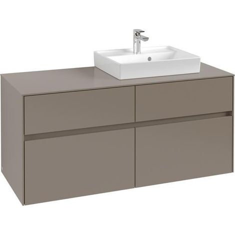 VB WBUS Collaro C072 1200x548x500mm Lavabo 4 tiroirs à droite Gris Truffe