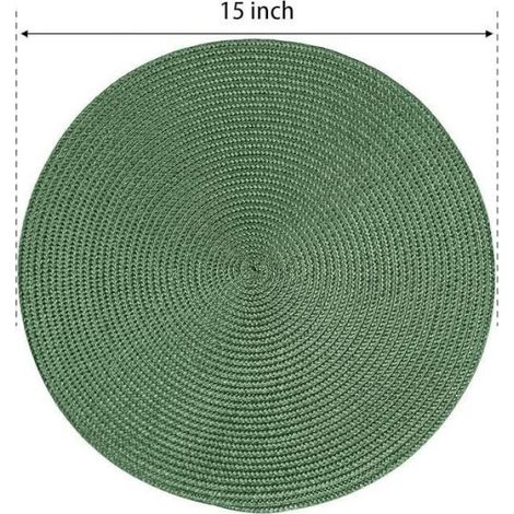 Set De Table - Polypropylène Tressé - 38 cm - Antidérapant - Lavable En Machine - Pour Salle À Manger - 6 Pièces (1/5)