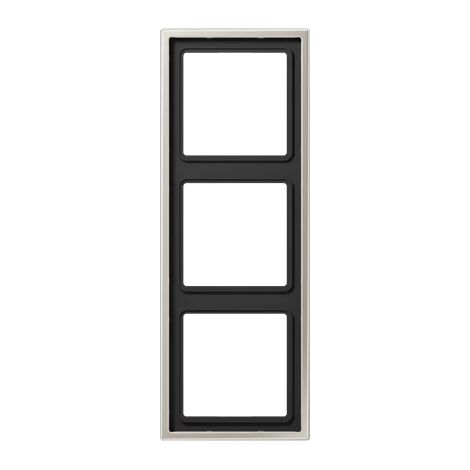 Jung Marco 3 elementos, LS 990, IP 44, acero inoxidable, montaje vertical y horizontal ES 2983