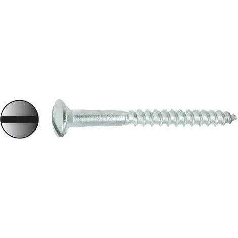 Vis à bois tête fraisée bombée fendue inox A2 - 2,5 - 16