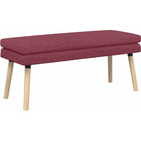 Double-Layered Bench Wine Red 110 x 40 x 47 cm Fabric vidaXL (1/5)