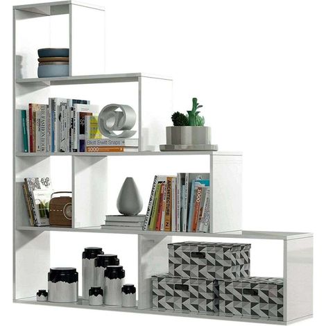 Estanteria baja Cantora en blanco, 145 cm(alto)145 cm(ancho)29 cm(fondo) . (1/3)