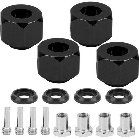 Élargisseur de moyeu hexagonal 8 mm, accessoire pour voiture RC Traxxas/TRX4/TRX6 1/10 (noir) (1/5)