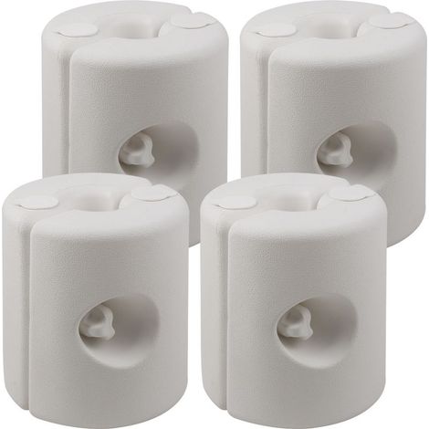 Poids pour pavillon – Fixation tonnelle – Remplissage eau/sable – 4 poids en PEHD pour stabilité optimale – Convient à pieds Ø 35mm (1/5)
