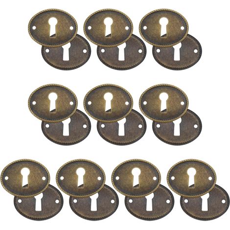 iplusmile Plaques de recouvrement serrure ovales en laiton (20 (1/5)