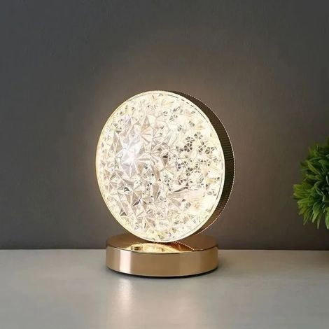 Nachtlicht runde Lampe kabelloses Laden stufenloses Dimmen Touch-Lampe Nachttischlampe mit 3 Farbmodi YYV (1/3)