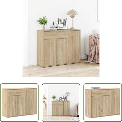 Buffet en bois - Buffet Chêne sonoma 88x30x70 cm Bois d'ingénierie (1/5)