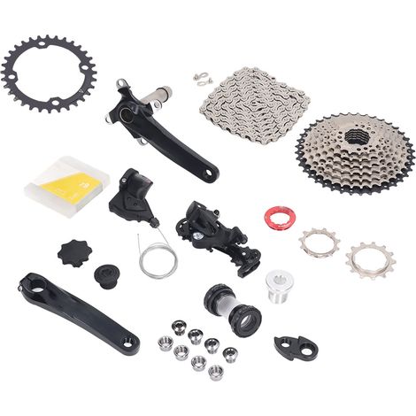9 Vitesses Groupe 11-40T Cassette Vélo Pignon Manette Changement Dérailleur Arrière Chaîne Ensemble Pédalier 32T (1/5)