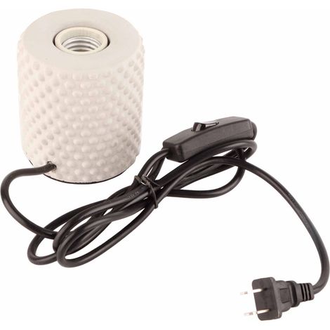 Lampe de table vintage socle ciment E26 E27 avec interrupteur, lampe bureau petite base décorative pour éclairage domestique, prise US 85‑265V (1/5)
