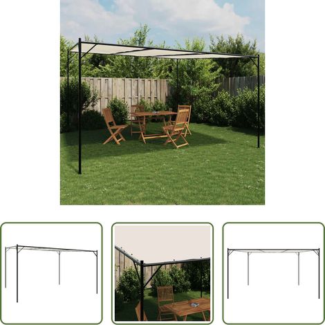 Tente événementielle - Belvédère blanc 4x4 m 180 g/m² tissu et acier (1/5)