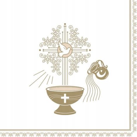 Tovaglioli per Santo Battesimo 33x33 cm, 20 pezzi.