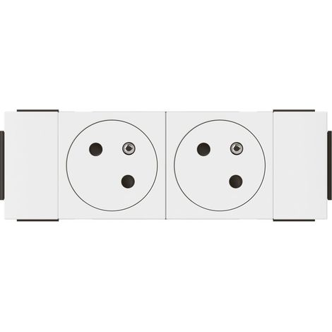 2X2P+T MODULAIRE ASSOCIABLE 4M FB BLANC CLIPPAGE DIR SURFACE LEGRAND LEG077102L