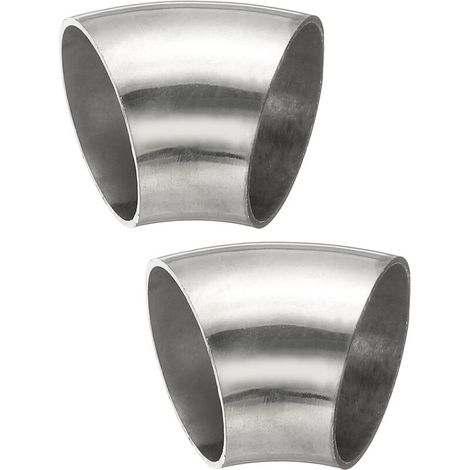 piezas de mandril de codo de 45 grados, 76 mm de diámetro exterior, accesorio de tubería de escape de acero inoxidable 304 para barandilla de escalera de tubería de escape HVAC - 35 mm (1/5)