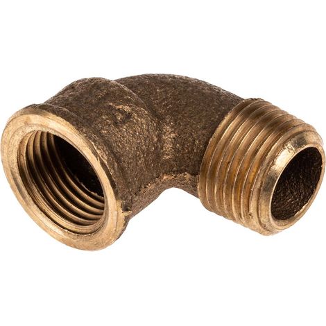 Coude RS PRO BSPP 1/2" mâle BSPP 1/2" femelle en Bronze, 90° ( Prix pour Paquet de 2 ) (1/3)