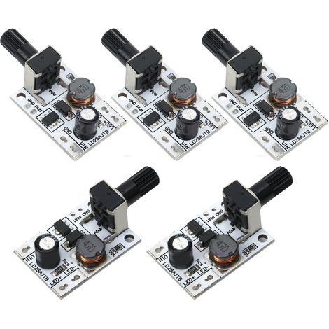 Variateur LED PWM 5 pièces DC 6‑24V 20W avec interrupteur et contrôle de luminosité (1/5)