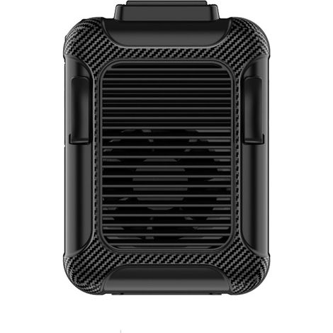 Tragbarer Outdoor-Ventilator zum Umhängen um die Taille, 112 x 79 x 53 mm, betrieben mit einem 6000 mAh Akku, zum Befestigen um den Hals oder die Taille. (1/5)