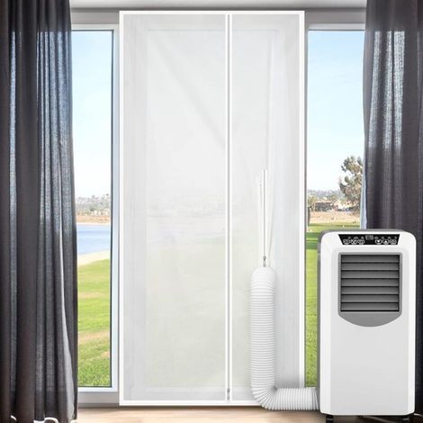 Türdichtung für mobile Klimaanlagen 90 x 210 cm – Wasserdichtes 210D-Polyester – Einfache Montage ohne Bohren – Insekten- und UV-beständig