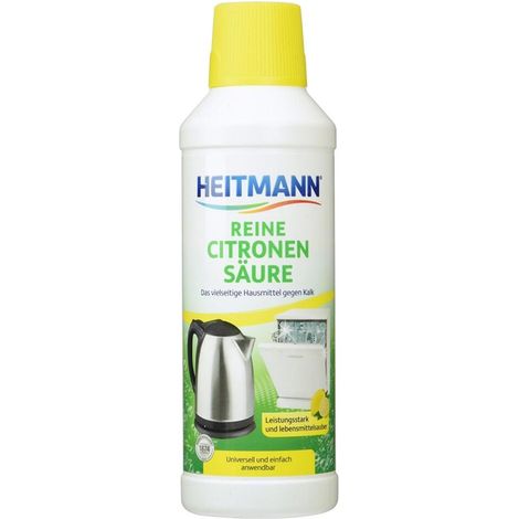 4x Heitmann Reine Zitronensäure 0,5L Reiniger Entkalker Küche Bad Geschirrspüler