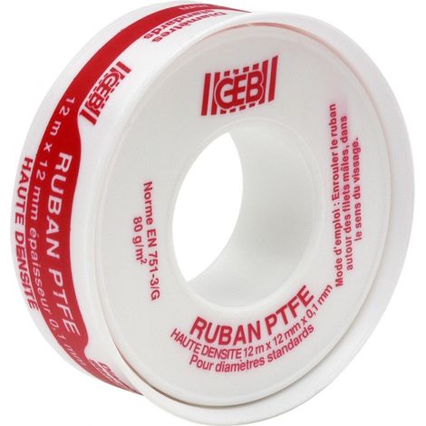 Ruban Ptfe Haute Densité étanchéité Fiable Pour Raccords Filetés - Geb