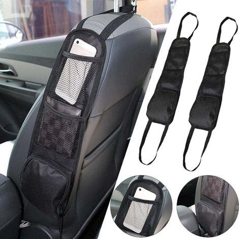 Seitlicher Sitzorganizer, Auto-Organizer, 2 Stück faltbarer Autotasche, Netzaufbewahrungstasche, Hängetasche für Autos und Lastwagen (1/4)