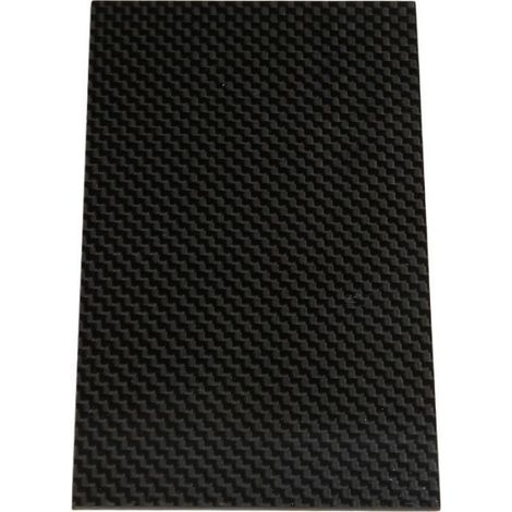 Plaque Fibre De Carbone - 125 x 75 x 3 mm - Finition Twill Brillante - Pour Modélisme Et Prototypage - 1 Pièce (1/5)