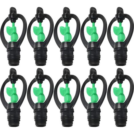 10 pièces buse d'arrosage en Plastique G1/2in arroseur de pulvérisation Papillons buse en Forme de Pluie pour l'irrigation agricole de Serre de Jardin de pelouse (1/5)