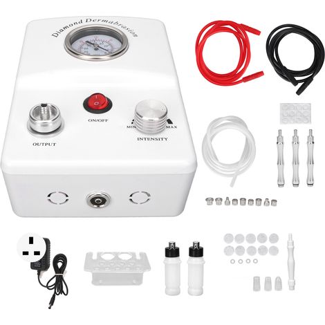 Appareil de microdermabrasion diamant aspirant pour rajeunissement cutané, portable, désobstrue les méridiens, tension 100‑240V avec fiche UK. (1/5)