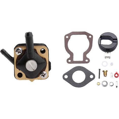 pompe à carburant compatible avec moteur Johnson Evinrude 6-15 ch et 1 kit de réparation de carburateur avec flotteur 4-15 Ps (1/5)