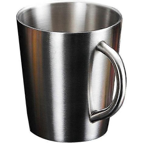Praktischer, rostfreier Wasserbecher, hitzebeständig, stoßfest, Edelstahl-Kaffeebecher für Zuhause (1/5)