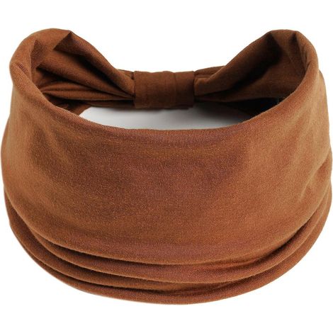 couleur Du Caf-cheveux Femme Idal Pour Yoga, Style, Sport, Voyages Accessoire Cheveux Multi-styles Bandeau Large Cheveux Fille Pour Une Vie Acti (1/5)