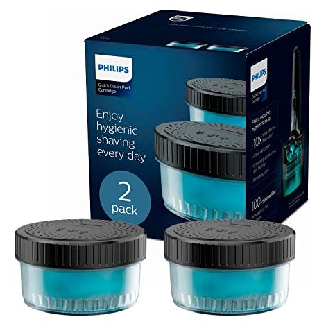 Philips CC12-50 Ricarica Base Pulizia Rapida Serie 5 7 9000 Cartuccia di Pulizia Priva di Alcol 2 pz colore Blu (1/4)